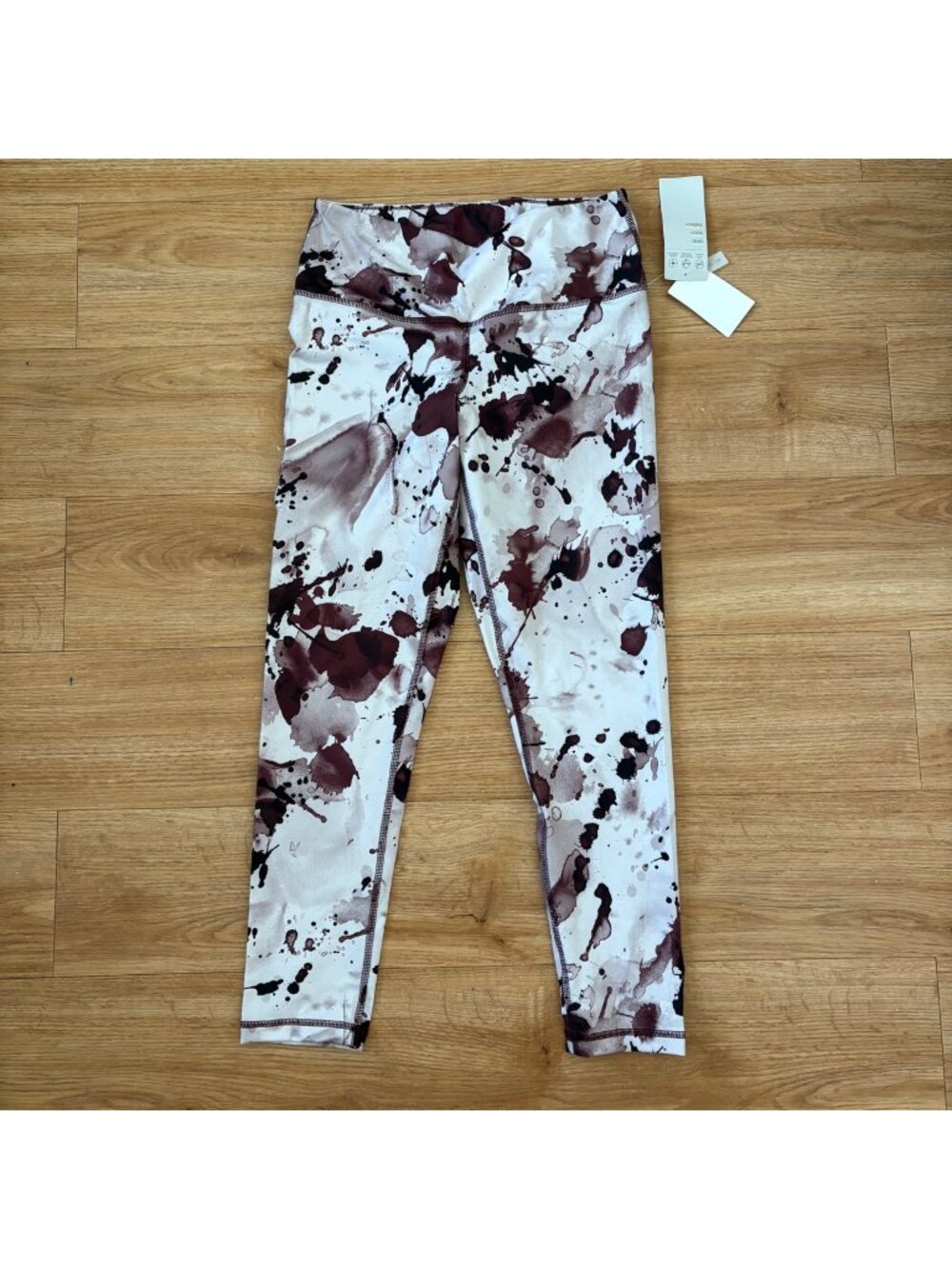 Z By Zella Athletic High Rise 7/8 Cropped Yoga Pants Paint Splatter Multi NWT S